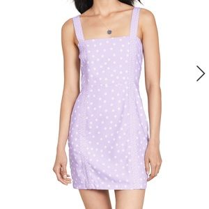 Solid & Striped lavender polka dot mini dress XS NWT